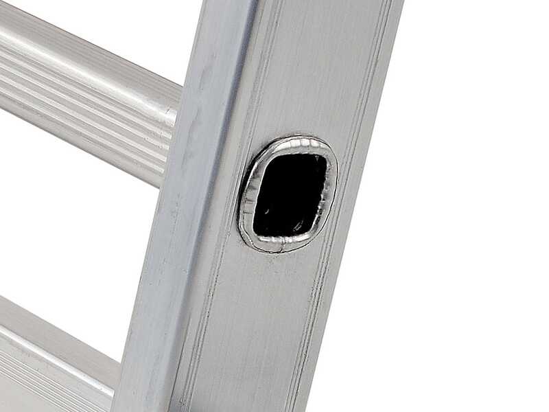 Gierre AL400, 3x6 gradini, 3.70 m - Scala telescopica in alluminio - Altezza operativa stimata 4.70 m