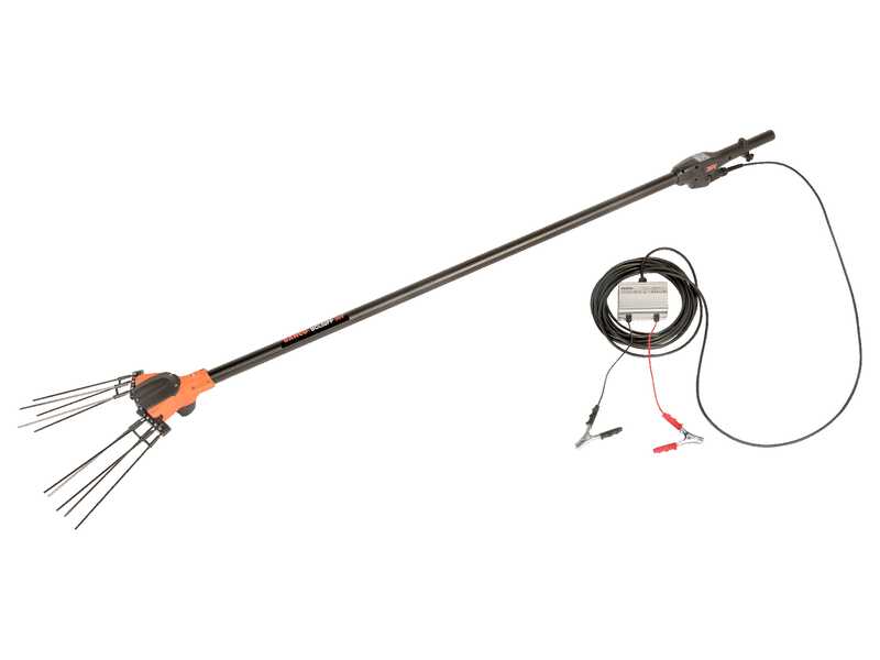 Bahco BCL52FP 36V - Abbacchiatore elettrico a batteria - Asta fissa in carbonio + prolunga - 250 + 70 cm