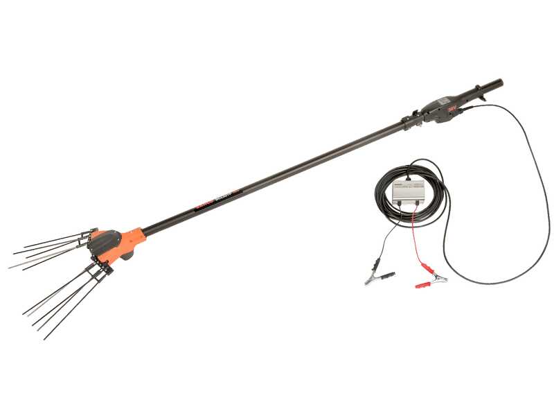 Bahco BCL52TP 36V - Abbacchiatore elettrico a batteria - Asta telescopica in carbonio da 216 - 296 cm