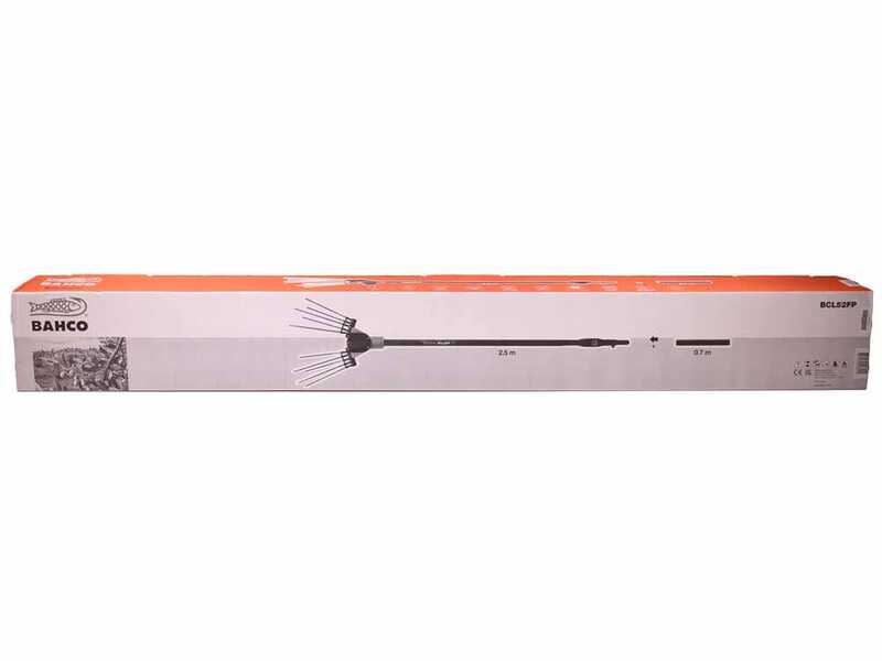 Bahco BCL52TP 36V - Abbacchiatore elettrico a batteria - Asta telescopica in carbonio da 216 - 296 cm