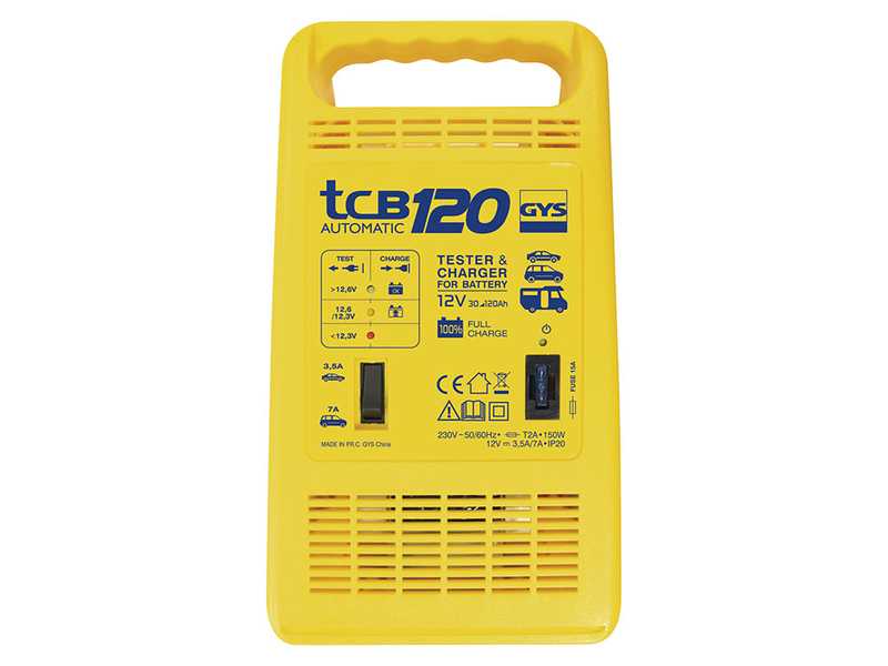 GYS TCB 120 - Caricabatterie Automatico - Batterie 12V da 20 a 120ah