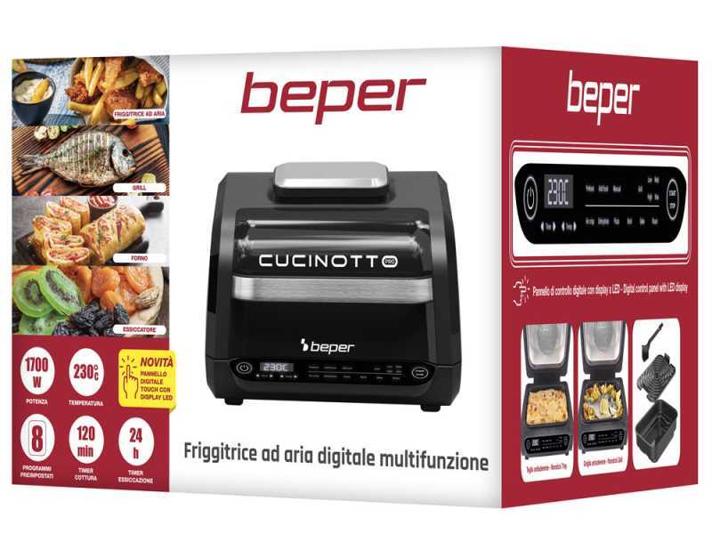 Beper P101FRI081 - Friggitrice ad aria digitale - Forno elettrico 1700W