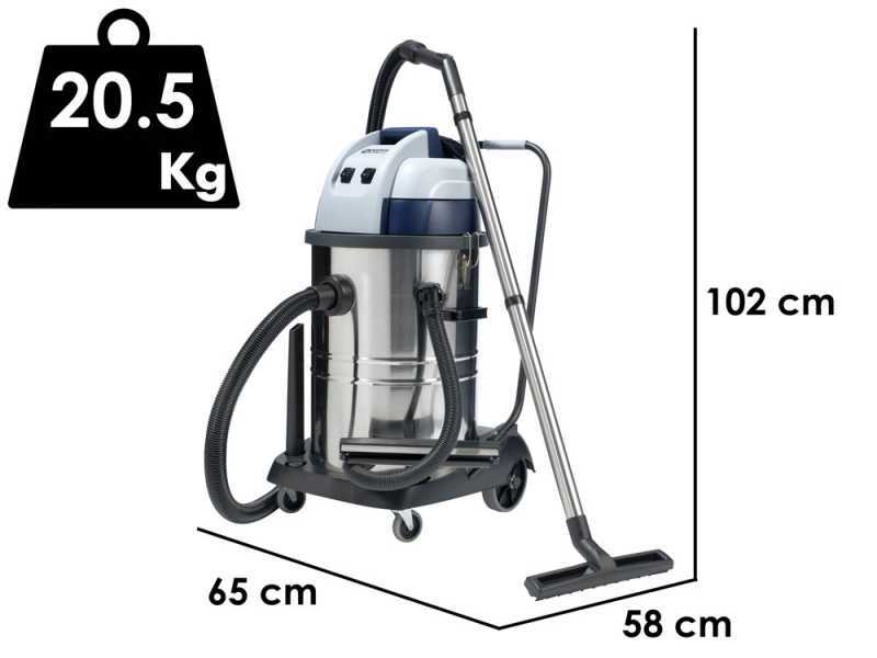 Nilfisk VL100-75 EU GO - Aspirapolvere professionale - Fusto in acciaio inox 75 lt - 2000W
