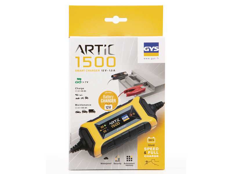 GYS artic 1500 - Caricabatterie e mantenitore di carica automatico - 12V