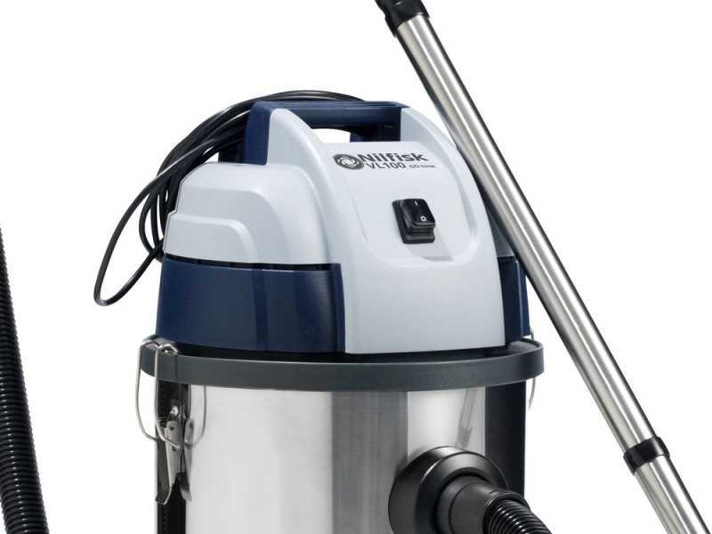 Nilfisk VL100-35 EU GO - Aspirapolvere professionale - Fusto in acciaio inox 35 lt - 1000W