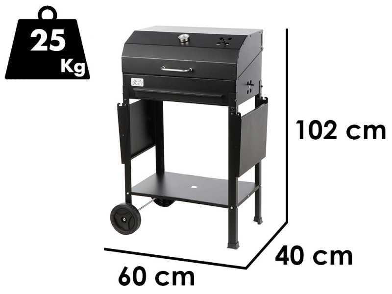 Seven Italy Ercole Medium - Barbecue in ferro artigianale a carbone - 57,5x37cm