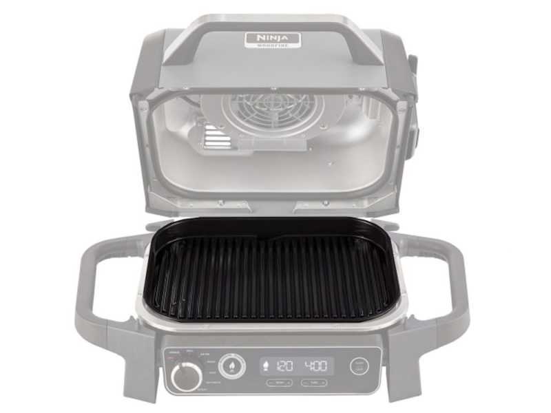 Ninja Woodfire OG701EU - Barbecue elettrico con affumicatore e friggitrice ad aria