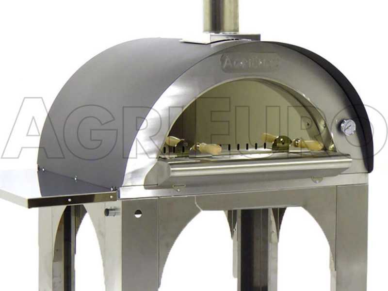 Forno a legna per pizza da esterno Cibus INOX - 4 pizze
