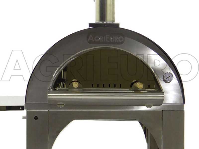 Forno a legna per pizza da esterno Cibus INOX - 4 pizze