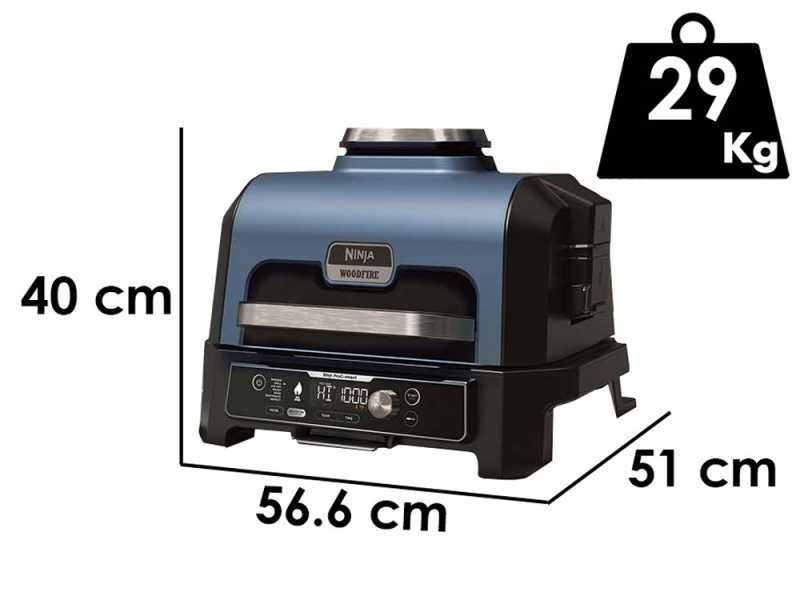 Ninja Woodfire Pro XL OG901EU - Barbecue elettrico con affumicatore