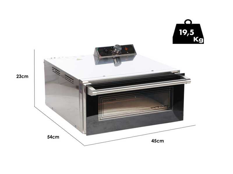 Macte Ovens Voyager SMART Nero - Forno elettrico per pizza - 1925 W