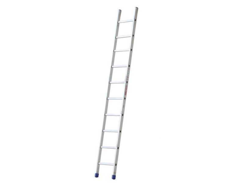 Marchetti A110, 10 gradini, 3 m - Scala in alluminio semplice singola - Altezza stimata operativa 4 m
