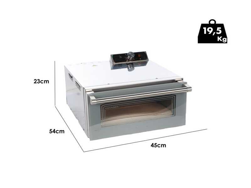 Macte Ovens Voyager SMART Grigio - Forno elettrico per pizza - 1925 W