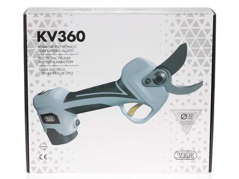 Volpi Kamikaze KV360 - Forbice elettrica da potatura - 2x 14.4V/2.5Ah - Diametro di taglio 32mm