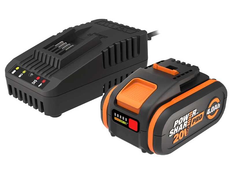 Worx WA3614 - Starter Kit batteria PRO 20V/4Ah + Caricabatteria rapido