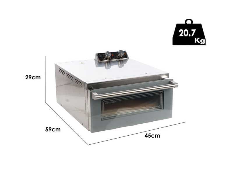 Macte Ovens Voyager TWIN Grigio - Forno Elettrico per pizza - 2975 W