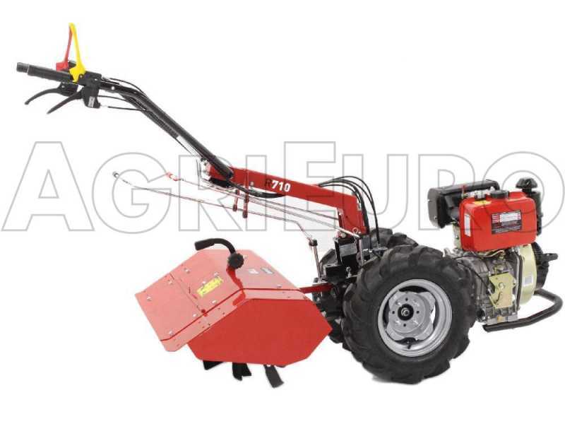 OUTLET - SENZA IMBALLO ORIGINALE - Motocoltivatore pesante professionale GINKO R710  - Motore diesel Loncin 441cc