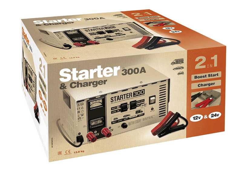 GYS Start 300 - Caricabatterie e avviatore - 12/24V
