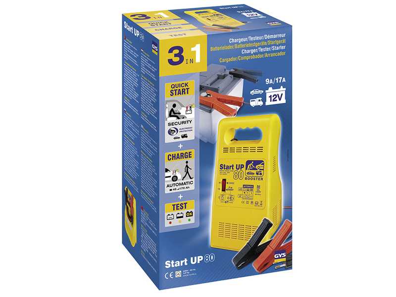 GYS  Start up 80 - Caricabatterie e avviatore - 12/24V