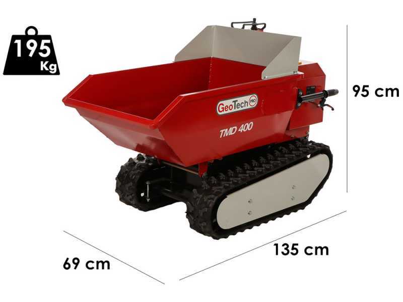 GeoTech-Pro TMD 400 - Motocarriola a batteria 48V 15Ah con cassone dumper
