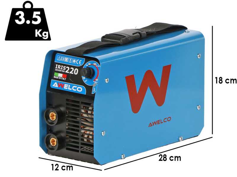 AWELCO IRIS 220 - Saldatrice Inverter (MMA), corrente continua (DC)
