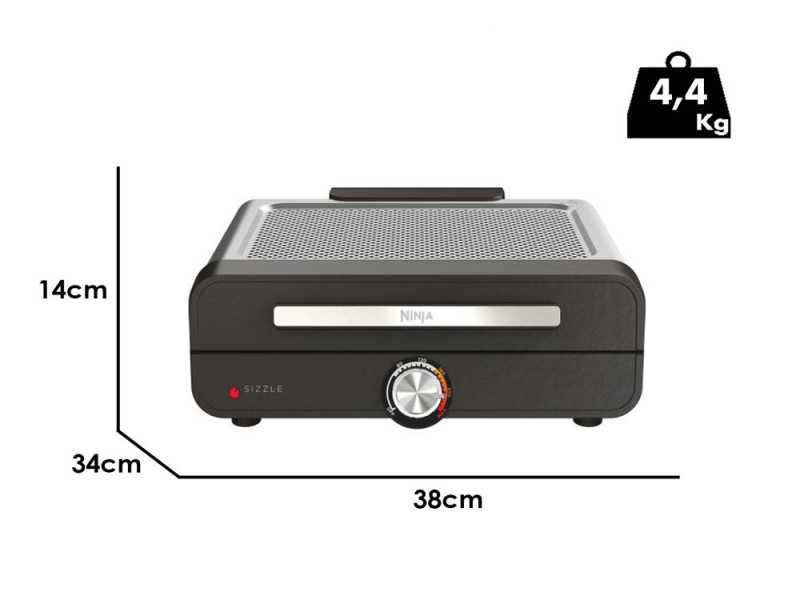Ninja Sizzle GR101EU - Barbecue elettrico portatile - 1450W
