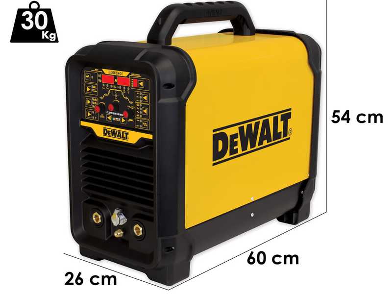 DeWalt DXWDTIG 210E - Saldatrice Inverter (TIG HF/LIFT, MMA) - corrente alternata/continua (AC-DC)
