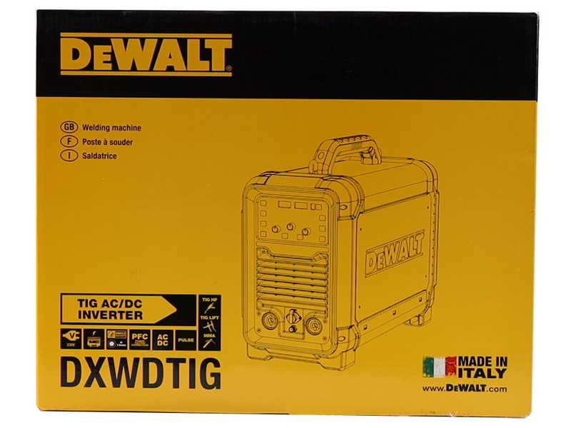 DeWalt DXWDTIG 210E - Saldatrice Inverter (TIG HF/LIFT, MMA) - corrente continua (DC) - Valigetta