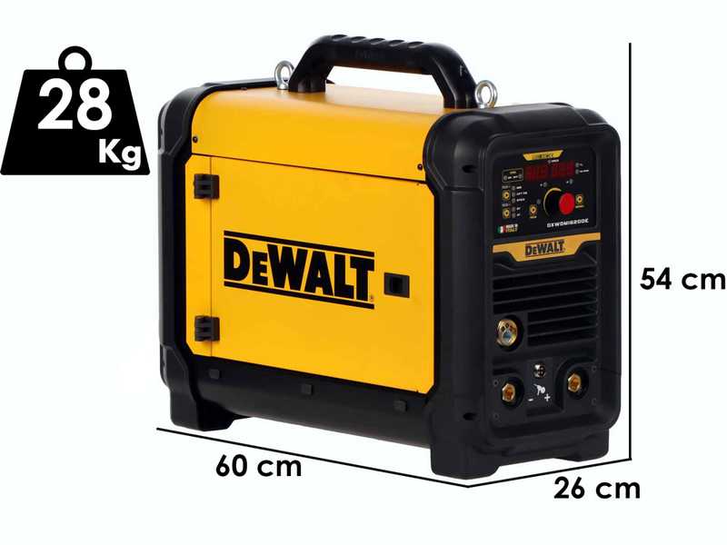 DeWalt DXWDMIG 200E - Saldatrice Inverter Multiprocesso (MIG-MAG/MMA/TIG Lift) - corrente continua (DC)