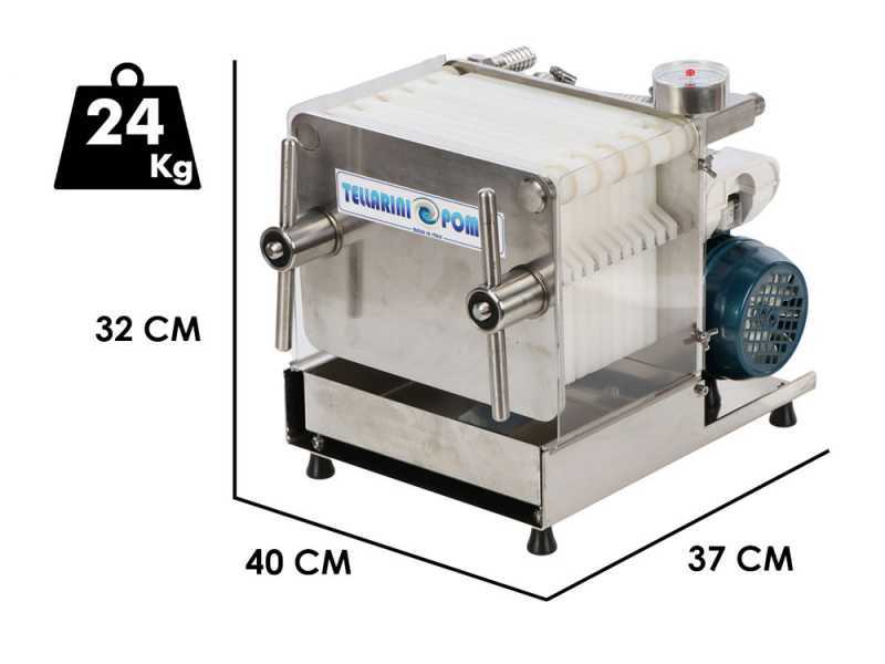 Tellarini CrystalPro jet 10 - Filtro per vino a cartoni e piastre - Pompa enologica per filtrare vino