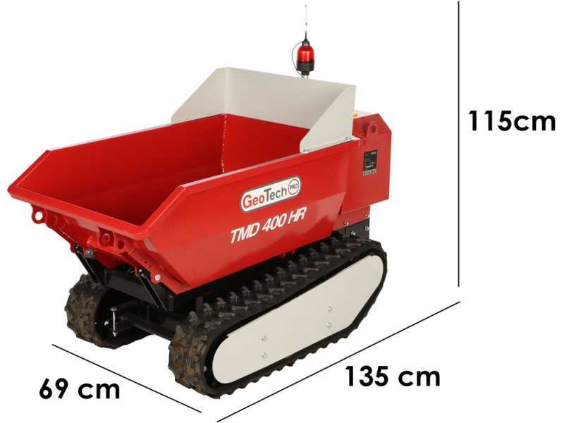 GeoTech Pro TMD 400 HR - Motocarriola a batteria radiocomandata - Ribaltamento idraulico - 48V 15Ah