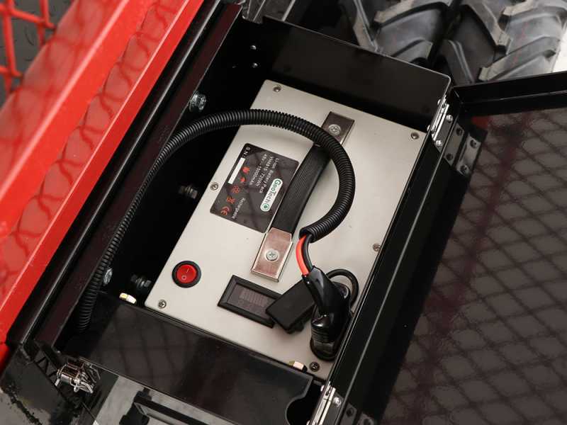GeoTech-Pro E-Truck 600 - Carriola a rimorchio elettrica a batteria 48V 15Ah