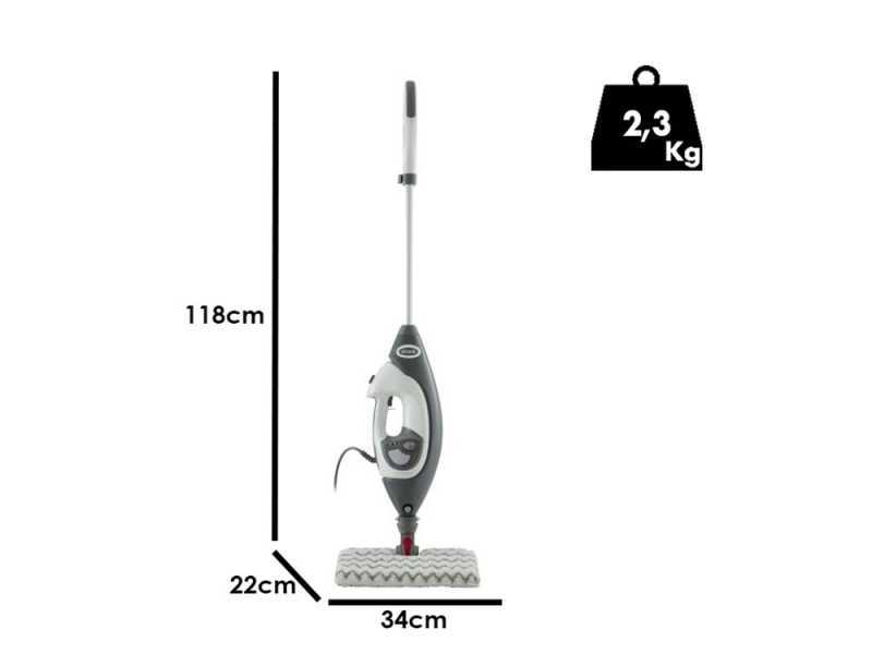 Shark Klik 'n' Flip con Steam Blaster S6005EU - Scopa a vapore elettrica 2 in 1