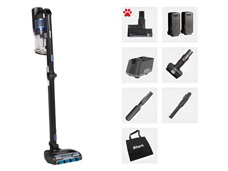 Shark Powerfins IZ320EUT - Aspirapolvere - Scopa a batteria - Con Pet kit - 2x batterie da 21.6V