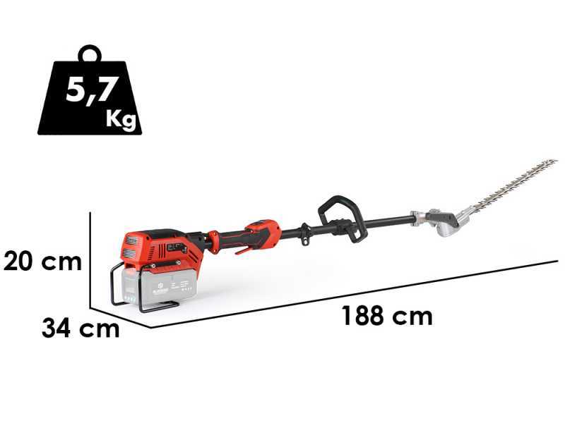 Blue Bird PHT 23-54 - Tagliasiepi a batteria su asta di prolunga - SENZA BATTERIA E CARICABATTERIA