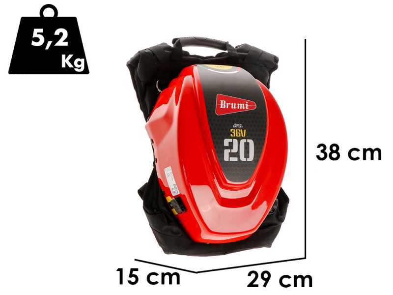 Brumi Backpack 36V - Gruppo di alimentazione per attrezzi elettrici - 36V/20Ah