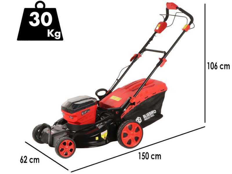 Blue Bird LM 23-51 - Tagliaerba a batteria - 50.4 V 10 Ah - Taglio 51 cm