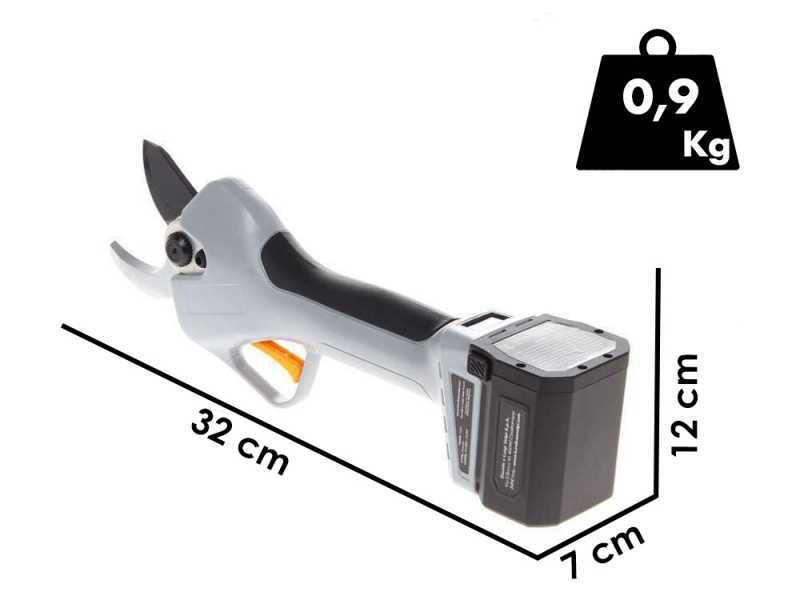 Volpi KV390 - Forbice elettrica da potatura - Diametro di taglio 40mm - SENZA BATTERIA E CARICABATTERIA