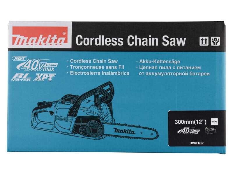 Makita XGT UC021GZ - Elettrosega a batteria 40V - Taglio da 30cm - SENZA BATTERIA E CARICABATTERIE