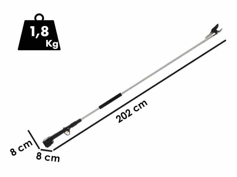 KV201 - Forbice elettrica da potatura su asta - Diametro di taglio 38mm - SENZA BATTERIA E CARICABATTERIA