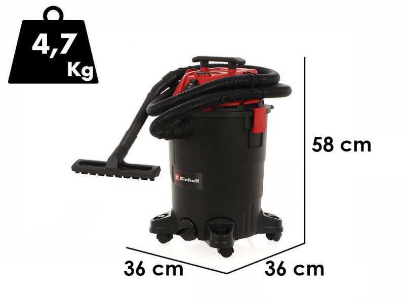 Einhell TC-VC 1825 A - Aspirapolvere aspiraliquidi - Fusto 25L - 1250W