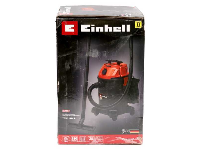 Einhell TC-VC 1825 A - Aspirapolvere aspiraliquidi - Fusto 25L - 1250W