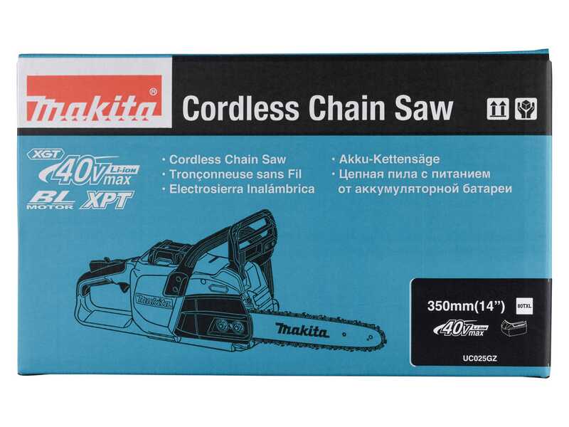 Makita XGT UC025GZ - Elettrosega a batteria 40V - Taglio da 35cm - SENZA BATTERIA E CARICABATTERIE