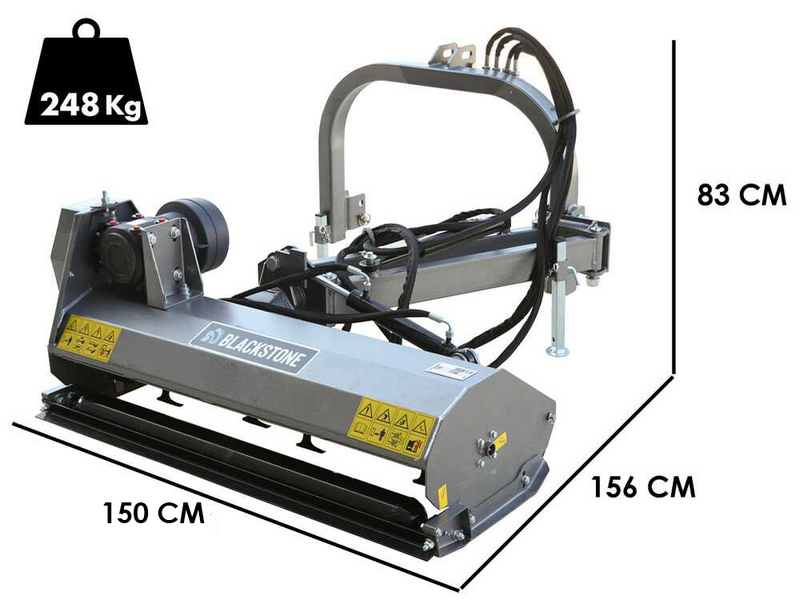 BlackStone BV 140 L - Trincia argini laterale per trattore - Serie leggera