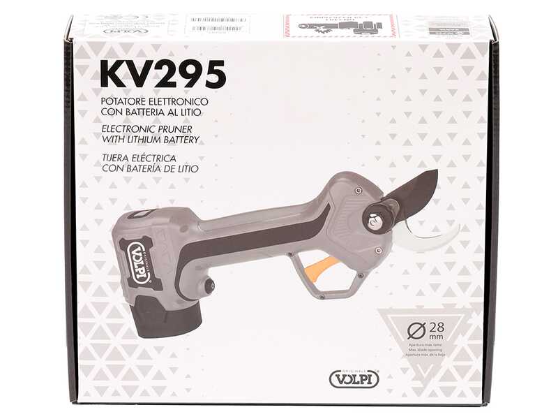 Volpi KV295 - Forbice elettrica da potatura - 2x 14.4V/2.5Ah - Diametro di taglio 28mm