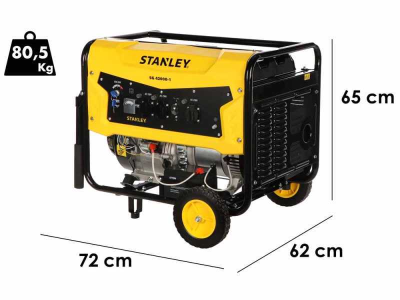 Stanley SG 4200B-1 - Generatore di corrente a benzina - AVR - 4.3 kW - Continua 4.0 kW Monofase