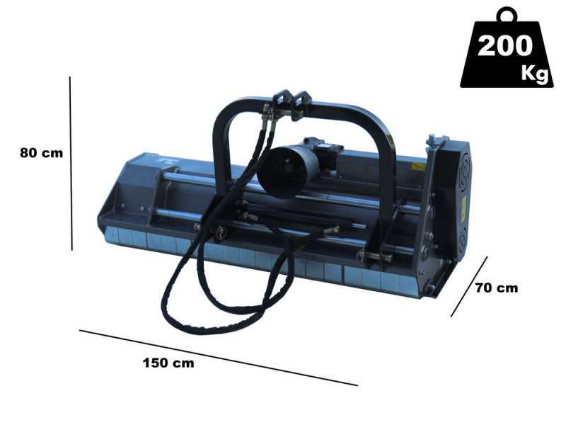 BlackStone BL 140 Hydro - Trinciaerba per trattore - Serie leggera - Spostamento idraulico
