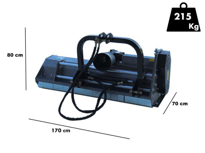 BlackStone BL 160 Hydro - Trinciaerba per trattore - Serie leggera - Spostamento idraulico