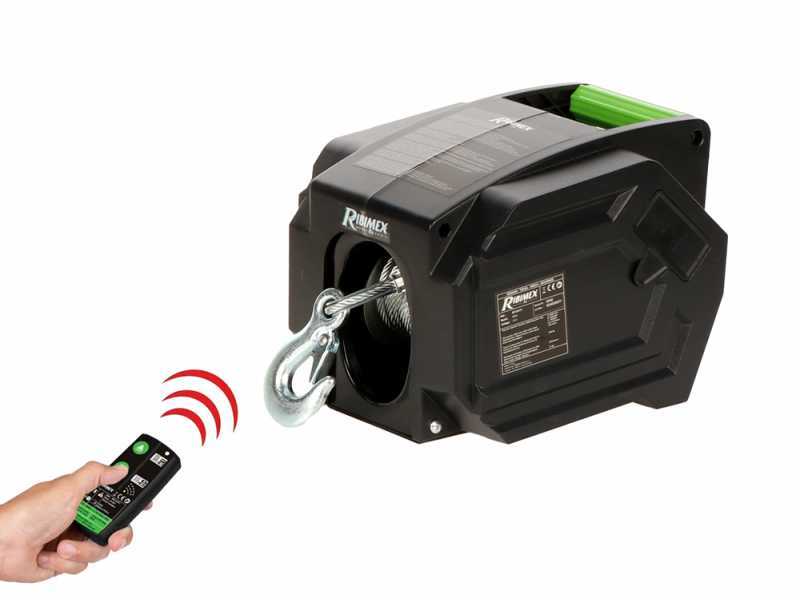 Ribimex PE12V/T1 - Verricello elettrico a batteria 12V - Con radiocomando