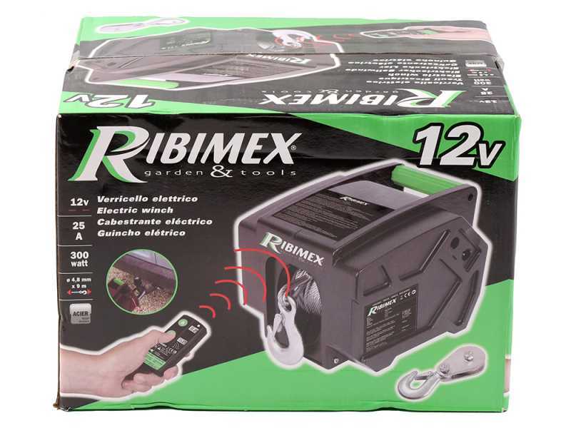 Ribimex PE12V/T1 - Verricello elettrico a batteria 12V - Con radiocomando